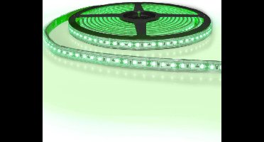 5 meter gekleurde led strip IP65 12V - Groene kleur - 120 leds p/m