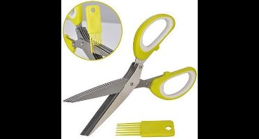 Haushalt 11225 - Kruidenschaar - geel /groen - met schraper