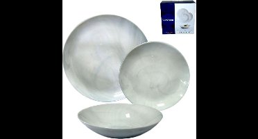 Luminarc Diwali Marble Serviesset - 18 delig - Graniet Marmer Look - Cadeau voor man - Cadeau voor vrouw - Kerstcadeau