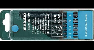 Metabo HSS-R-borencassette 6-delig metaalboren