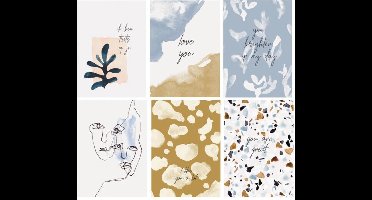 Set 6 Ansichtkaarten - ABSTRACT