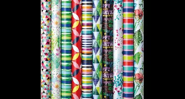 Assortiment luxe cadeaupapier inpakpapier - 200 x 70 cm - 5 stuks