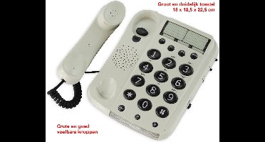 GEEMARC DALLAS 10 Big Button telefoon - wit - ook zeer geschikt voor SLECHTZIENDEN