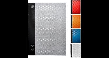 SOHO College Schrift met harde kaft – Collegeblok – Lijntjespapier – Notitieblok – 10mm ruit – Voorzien van kantlijn - 160 pagina’s – A4 formaat