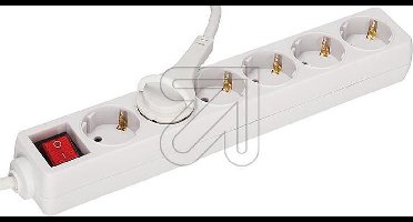 EGB stekkerdoos - 6-voudig - 1.5 meter - wit - met ultra platte stekker