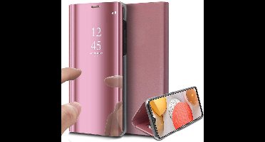 Hoesje geschikt voor Samsung Galaxy A42 - Book Case Spiegel Roségoud