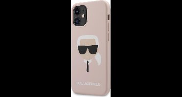 Roze hoesje van Karl Lagerfeld - Backcover - iPhone 12 Mini - Karl's Head