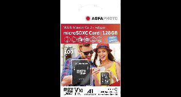 AgfaPhoto MicroSDXC UHS-I 128GB High Speed Class 10 U1 V10