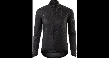 AGU Wind Fietsjack II Essential Dames Hi-vis - Zwart - M - Winddicht - Two-way Rits - Reflecterend