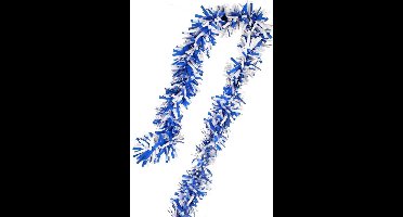 Blauw/ Wit Brandvertragende PVC Slinger 5 meter, Carnaval, Themafeest