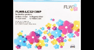 FLWR - Inkcartridges / LC-3211 / Multipack Zwart & Kleur - Geschikt voor Brother