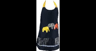Kinder Hobby schort- klieder en knutselschort - 55 x 56 cm - 4 t/m 9 jaar - Donkerblauw