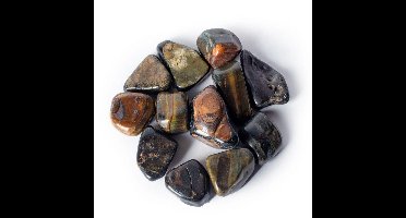 Sattva Rocks | Valkenoog edelsteen knuffelstenen 3 stuks trommelsteen in linnen kado zakje