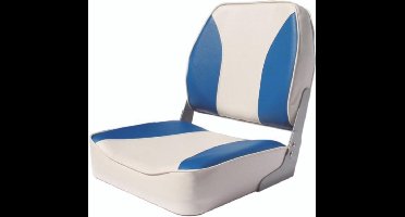 Fes Marine - Opklapbare bootstoel klapstoel blauw/wit met lage rugleuning