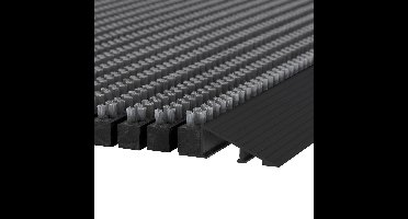 HAMAT Outline Deurmat - Borstelmat - 80x50 cm - Voor Buiten - Grijs / Kunststof profiel