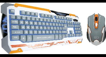 Dragonwar Sencaic Combo - Gaming muis + semi-mechanisch toetsenbord - Qwerty - Wit