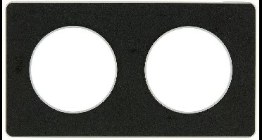 Schneider Electric Odace afdekraam 2-voudig Leisteen/Aluminium