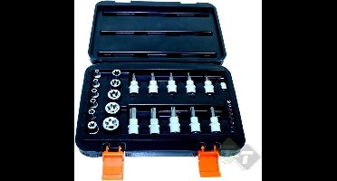 Torx bit dop set, 30 delig, verschillende doppen met verschillende maten