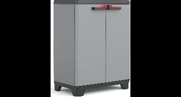 Keter Stilo Lage Kast - 1 Plank - 68x39x90cm - Donkergrijs/Zwart