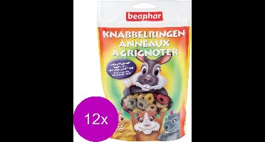 Beaphar Knabbelringetjes - Knaagdiersnack - 12 x 75 g