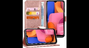 Hoesje geschikt voor Samsung Galaxy A20s - Book Case Kunstleer Pasjeshouder Rosegoud