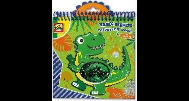 SES - Magic pailletten kleurboek (blauw/groen) - met metallic stickers