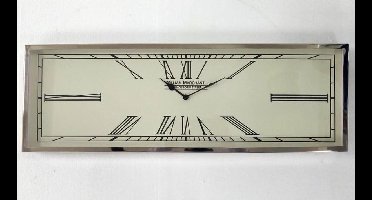 Wandklok rechthoek ivoor zwart 78x5x26 cm