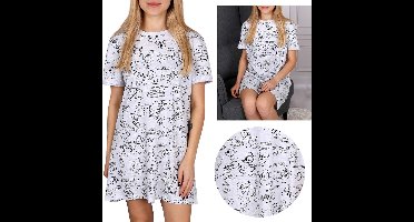 Grijs Mickey Mouse - Nachthemd met Korte Mouwen / S