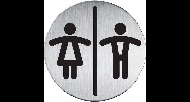 Infobord pictogram durable toileten d h rond 83mm | 5 stuks
