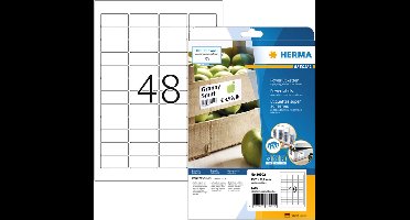 Etiket herma power 10902 45.7x21.2mm wit 1200st | 32 stuks