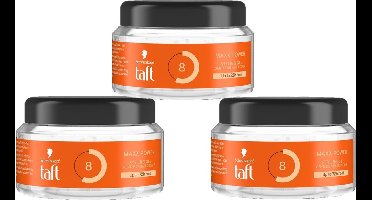 Taft Power Haargel Pot – Maxx Power 8 - Voordeelverpakking 3 x 250 ml