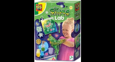 SES Creative - Slime lab - Glow in the dark slijm - Maak je eigen slijm in ziplock zakje – Met glitters - Goed uitwasbaar - Veilig voor kinderen – Experimenteerdozen