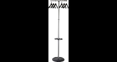 BRASQ Kapstok Stockholm CS500 – Staande kapstok met 6 hangers + paraplu-houder – Zwart