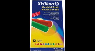 Pelikan 701367 krijt Blauw, Bruin, Groen, Oranje, Rood, Violet, Geel 12 stuk(s)