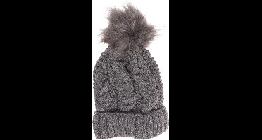 Out of the Blue - muts - beanie - damesmuts gevoerd - winter - grijs