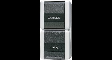 Jung Combischakelaar WG800 met tekstvak en beveiligingscontact - 876NAW - E3FF3