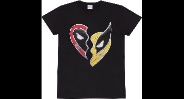 Deadpool Deadpool And Wolverine - Best Friends Heren T-shirt - zwart - XXL