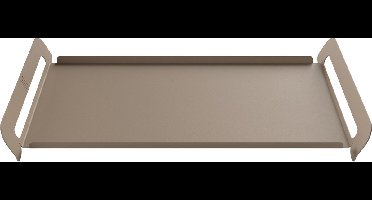 Dienblad Vigo | Champagne - Beige | Uniek Design | Gepoedercoat Staal | Aluminium | 67 x 30 x 3 cm