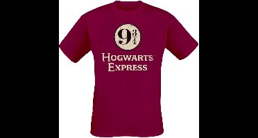 Harry Potter Hogwarts Express Platform 9-3/4 T-shirt rood S