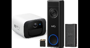 Eufy nieuw Videodeurbel C31 Incl. 32G SD-kaart | zowel bedraad als op accu | 2K FHD +SoloCam C210 Wireless Outdoor Camera- geen Homebase nodig doorbell set