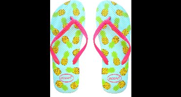 Ananas slippers blauw - maat 41