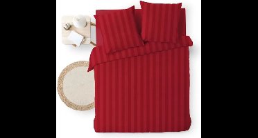 Dekbedovertrek 240x220 3 delig Twee persoons Microfiber Cleo red