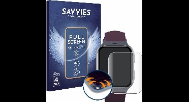 Savvies - Screenprotector voor TCL Safety Watch MT43AX - Folie Beschermfolie transparant volledig dekking 4 Stuks