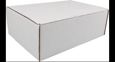 SendProof® Postpakketdoos | golfkarton | 302x215x105mm | gestanst | wit | 25 stuks