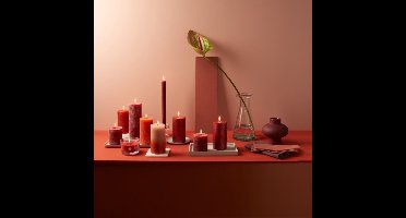 Bolsius Stompkaars Shimmer Red - 13 cm / ø 7 cm