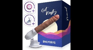 ONLYTOYS® Primal - Premium 3 In 1 Stotende Dildo Met Zuignap - Vibrator Realistisch Met Afstandsbediening & Warmtefunctie - Vibrators Voor Koppels & Vrouwen