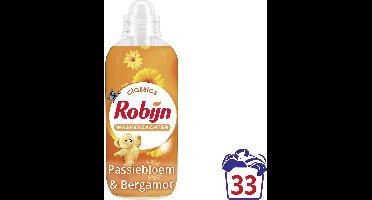 Robijn Classics Wasverzachter - Passiebloem & Bergamot - bevat 95% biologisch afbreekbare ingrediënten - 33 wasbeurten