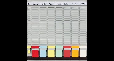 FRANKEN T-kaart 7-daagse weekplanner, 47,4 x 49 cm, 7 houders + 1 index, 20 vakjes, PV1020