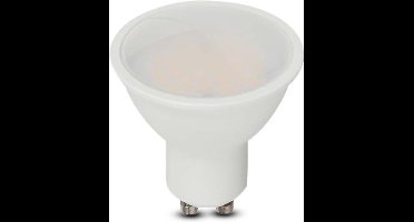 V-TAC VT-205-N LED Spot Light - Samsung - GU10 - Lens 110° - IP20 - Melkwit - 4,5W - 400 Lumen - 6500K