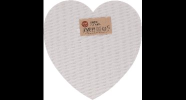 Schildersdoek hart vorm 15 cm hoog x 15 cm lang canvas de dikte is 0.4 cm dun -Schilders doek - hart vorm
